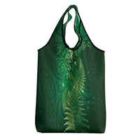 Matariki New Zealand Maori Silver Fern Grocery Bag Galaxy Green Sky Style LT03 - Polynesian Pride