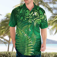 Matariki New Zealand Maori Silver Fern Hawaiian Shirt Galaxy Green Sky Style LT03 - Polynesian Pride
