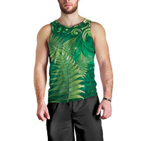 Matariki New Zealand Maori Silver Fern Men Tank Top Galaxy Green Sky Style LT03 - Polynesian Pride