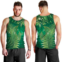 Matariki New Zealand Maori Silver Fern Men Tank Top Galaxy Green Sky Style LT03 - Polynesian Pride