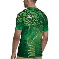 Matariki New Zealand Maori Silver Fern Rugby Jersey Galaxy Green Sky Style LT03 - Polynesian Pride