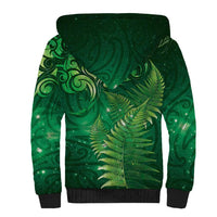 Matariki New Zealand Maori Silver Fern Sherpa Hoodie Galaxy Green Sky Style LT03 - Polynesian Pride