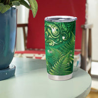 Matariki New Zealand Maori Silver Fern Tumbler Cup Galaxy Green Sky Style LT03 - Polynesian Pride