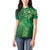Matariki New Zealand Maori Silver Fern Women Polo Shirt Galaxy Green Sky Style
