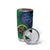 New Zealand Matariki Fern Frond Koru Tumbler Cup with Galaxy Blue Sky and Green Paua Shell Art