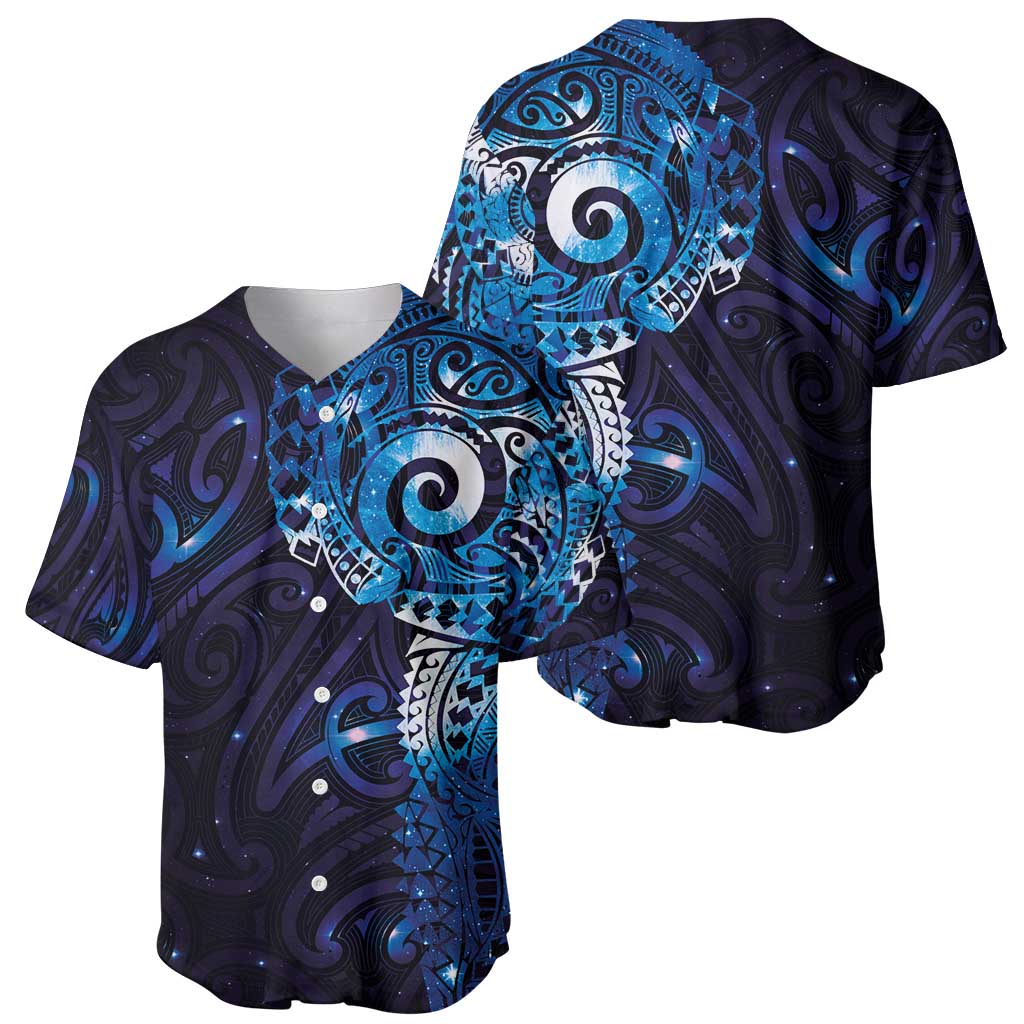 Matariki New Zealand Maori Koru Art Tattoo Baseball Jersey New Year Galaxy Blue Sky Style LT03 - Polynesian Pride