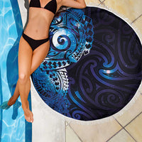 Matariki New Zealand Maori Koru Art Tattoo Beach Blanket New Year Galaxy Blue Sky Style LT03 - Polynesian Pride