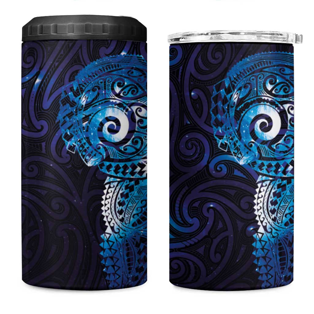 Matariki New Zealand Maori Koru Art Tattoo 4 in 1 Can Cooler Tumbler New Year Galaxy Blue Sky Style LT03 One Size: 16 oz Blue - Polynesian Pride