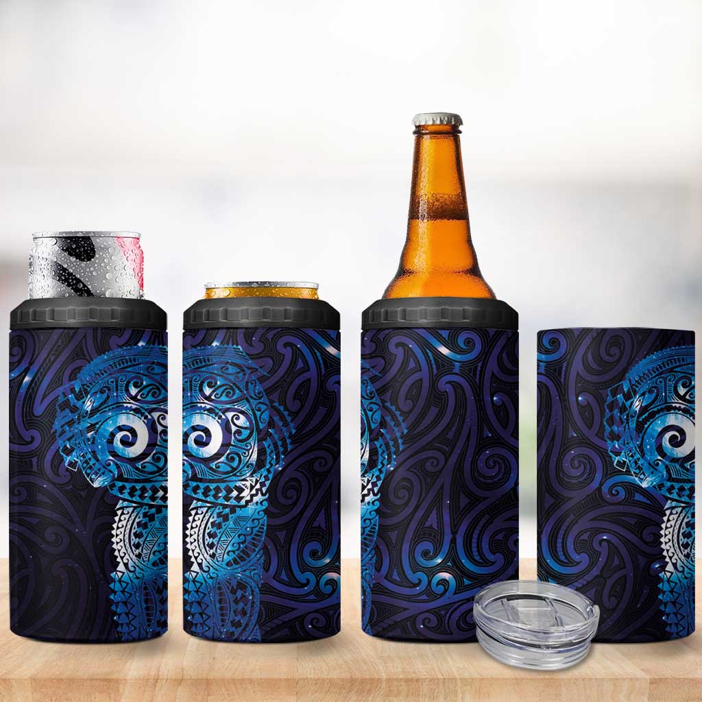 Matariki New Zealand Maori Koru Art Tattoo 4 in 1 Can Cooler Tumbler New Year Galaxy Blue Sky Style LT03 - Polynesian Pride