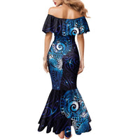 Matariki New Zealand Maori Koru Art Tattoo Family Matching Mermaid Dress and Hawaiian Shirt New Year Galaxy Blue Sky Style LT03 - Polynesian Pride