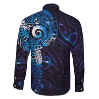Matariki New Zealand Maori Koru Art Tattoo Family Matching Puletasi and Hawaiian Shirt New Year Galaxy Blue Sky Style LT03 - Polynesian Pride