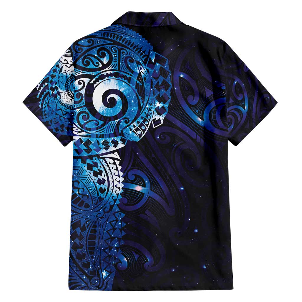 Matariki New Zealand Maori Koru Art Tattoo Family Matching Tank Maxi Dress and Hawaiian Shirt New Year Galaxy Blue Sky Style LT03 - Polynesian Pride