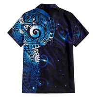 Matariki New Zealand Maori Koru Art Tattoo Family Matching Tank Maxi Dress and Hawaiian Shirt New Year Galaxy Blue Sky Style LT03 - Polynesian Pride