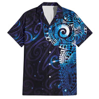 Matariki New Zealand Maori Koru Art Tattoo Hawaiian Shirt New Year Galaxy Blue Sky Style LT03 Blue - Polynesian Pride