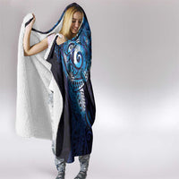 Matariki New Zealand Maori Koru Art Tattoo Hooded Blanket New Year Galaxy Blue Sky Style LT03 - Polynesian Pride