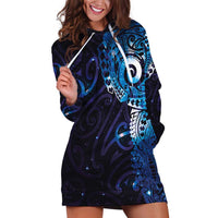 Matariki New Zealand Maori Koru Art Tattoo Hoodie Dress New Year Galaxy Blue Sky Style LT03 Blue - Polynesian Pride