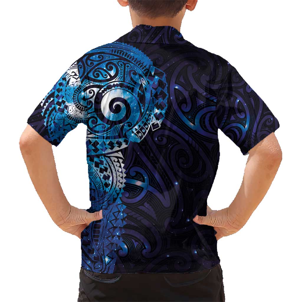 Matariki New Zealand Maori Koru Art Tattoo Kid Hawaiian Shirt New Year Galaxy Blue Sky Style LT03 - Polynesian Pride