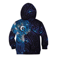 Matariki New Zealand Maori Koru Art Tattoo Kid Hoodie New Year Galaxy Blue Sky Style LT03 - Polynesian Pride