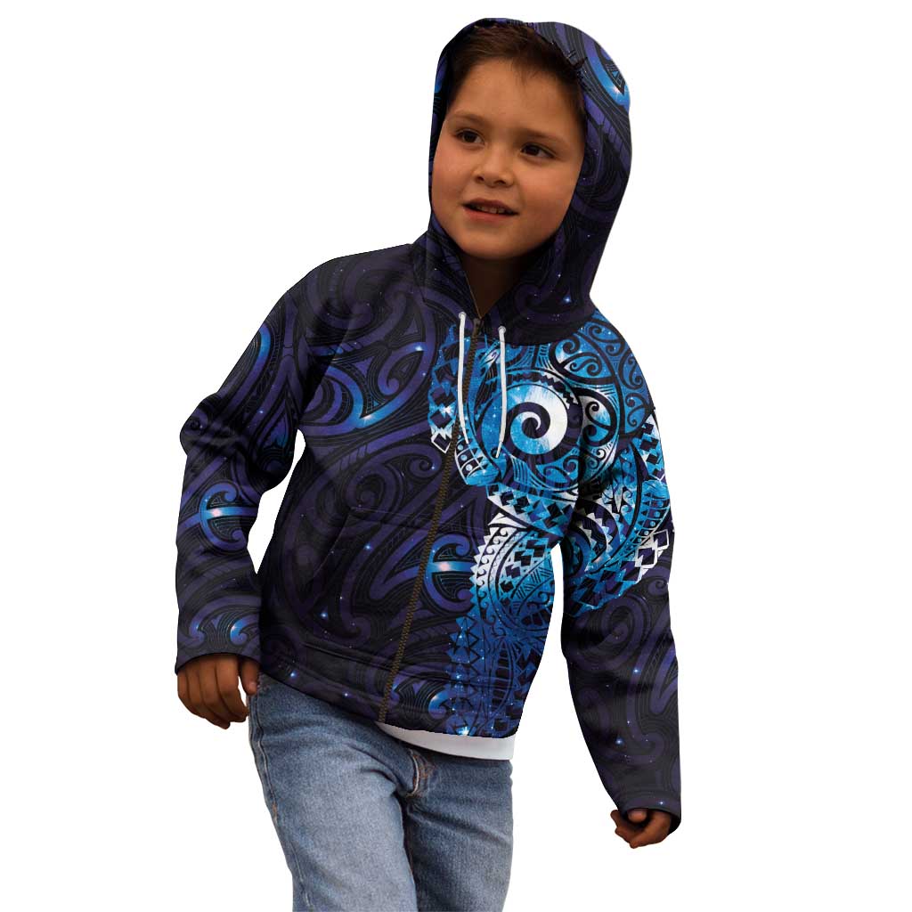 Matariki New Zealand Maori Koru Art Tattoo Kid Hoodie New Year Galaxy Blue Sky Style LT03 - Polynesian Pride