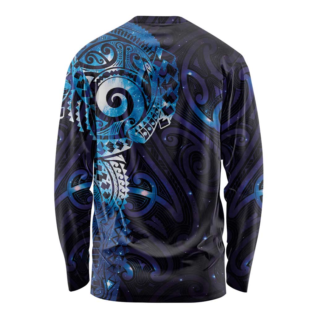 Matariki New Zealand Maori Koru Art Tattoo Long Sleeve Shirt New Year Galaxy Blue Sky Style LT03 - Polynesian Pride