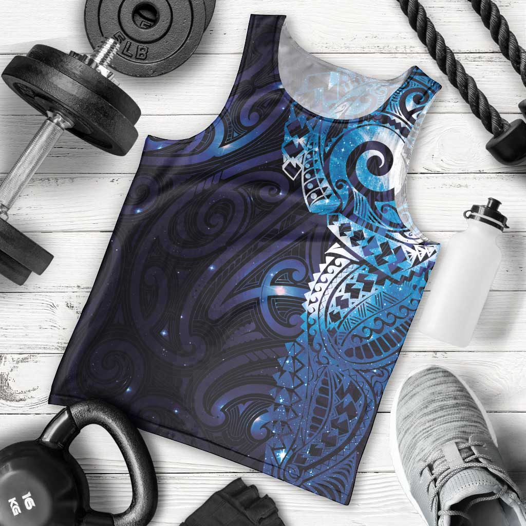 Matariki New Zealand Maori Koru Art Tattoo Men Tank Top New Year Galaxy Blue Sky Style LT03 - Polynesian Pride
