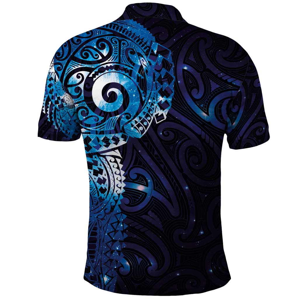 Matariki New Zealand Maori Koru Art Tattoo Polo Shirt New Year Galaxy Blue Sky Style LT03 - Polynesian Pride