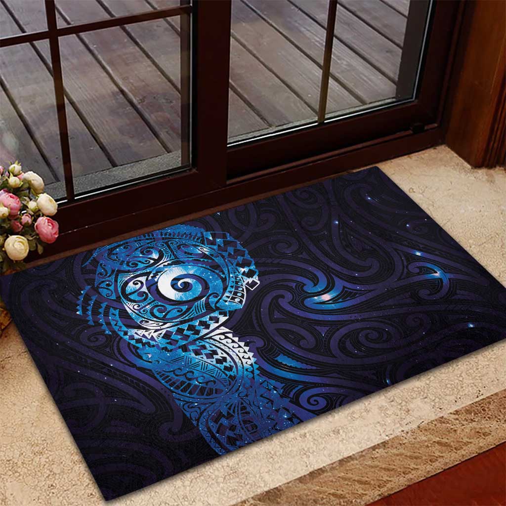 Matariki New Zealand Maori Koru Art Tattoo Rubber Doormat New Year Galaxy Blue Sky Style LT03 - Polynesian Pride