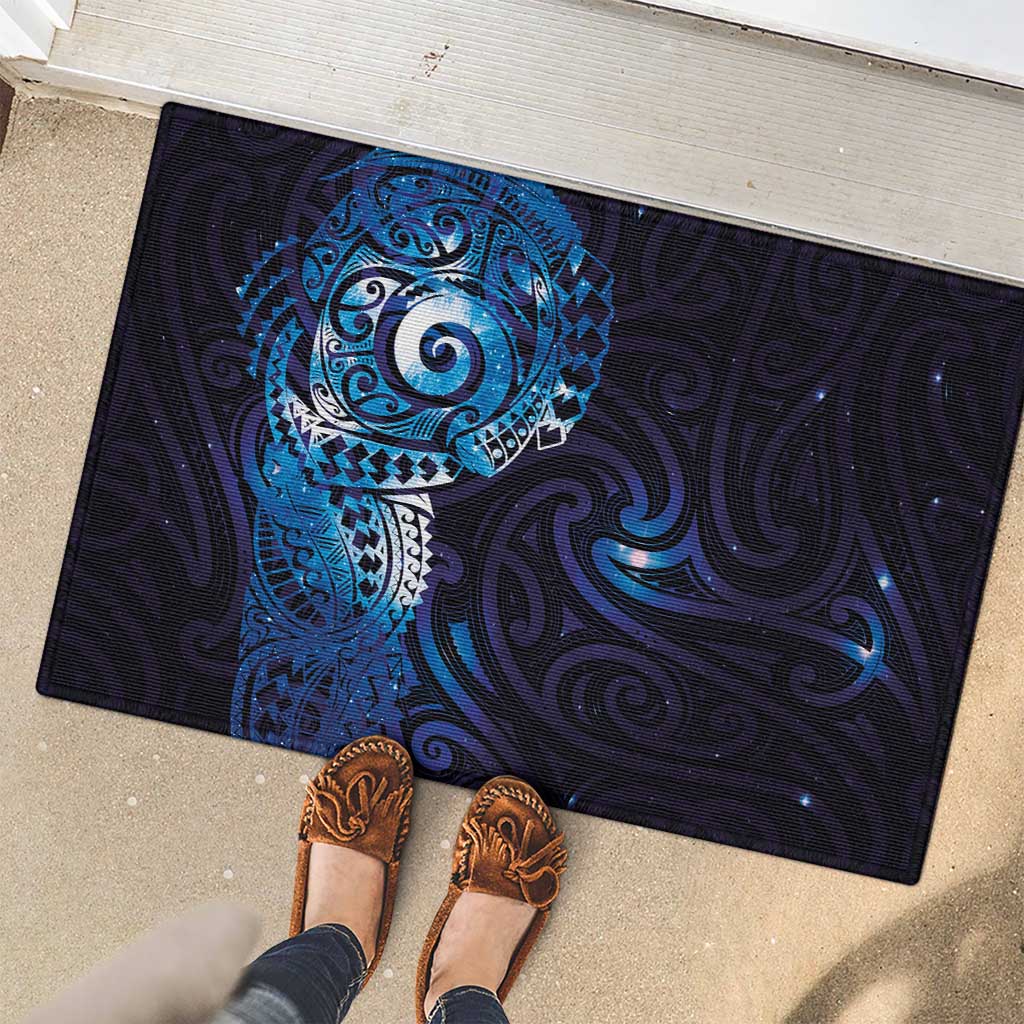 Matariki New Zealand Maori Koru Art Tattoo Rubber Doormat New Year Galaxy Blue Sky Style LT03 - Polynesian Pride