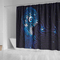 Matariki New Zealand Maori Koru Art Tattoo Shower Curtain New Year Galaxy Blue Sky Style LT03 - Polynesian Pride