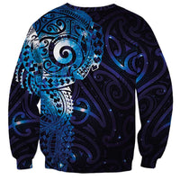 Matariki New Zealand Maori Koru Art Tattoo Sweatshirt New Year Galaxy Blue Sky Style LT03 - Polynesian Pride
