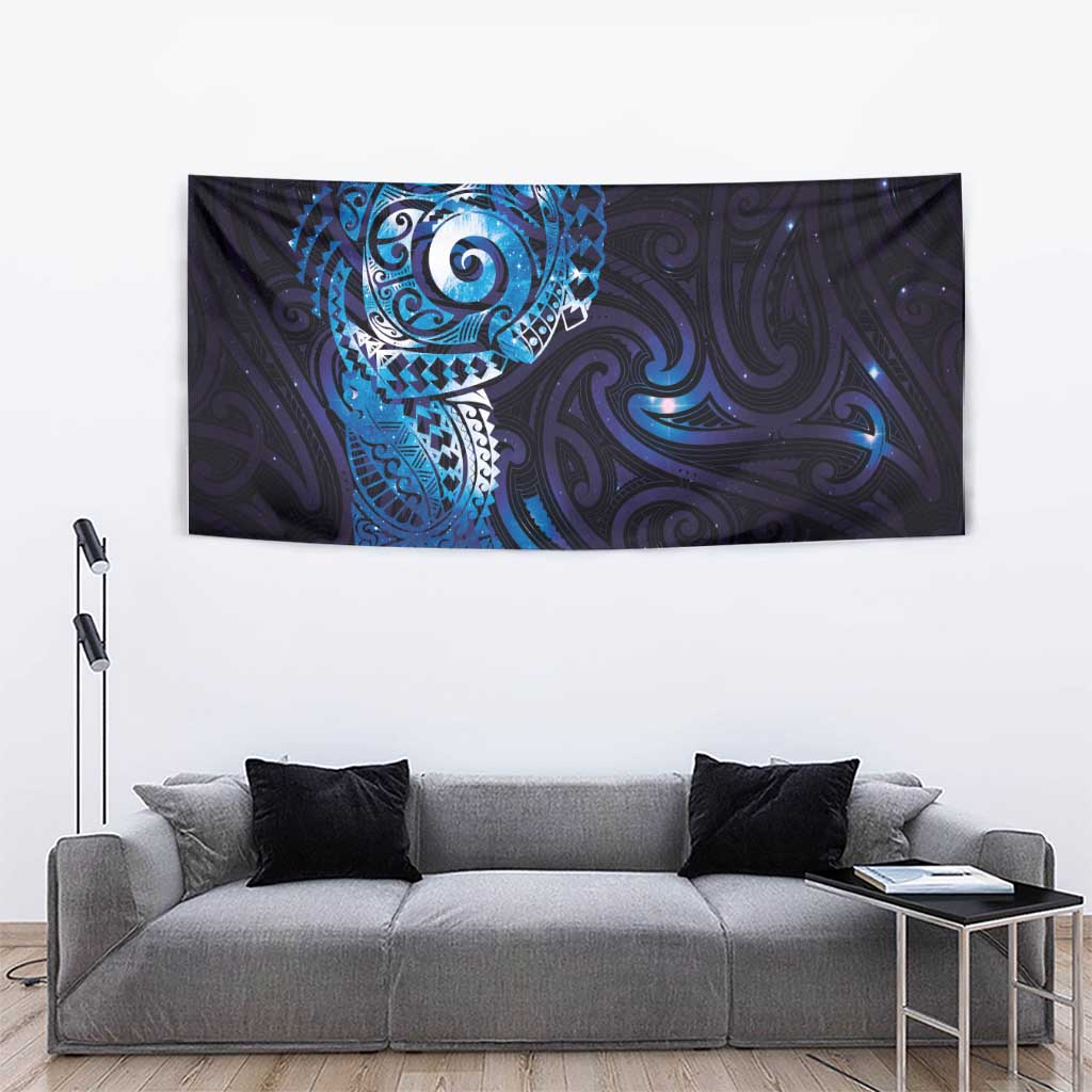 Matariki New Zealand Maori Koru Art Tattoo Tapestry New Year Galaxy Blue Sky Style LT03 - Polynesian Pride