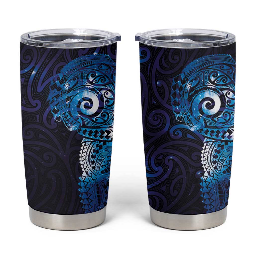 Matariki New Zealand Maori Koru Art Tattoo Tumbler Cup New Year Galaxy Blue Sky Style LT03 Blue - Polynesian Pride