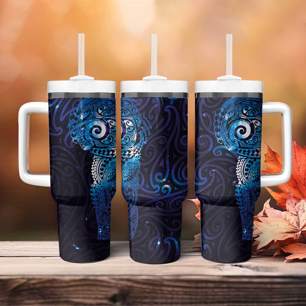 Matariki New Zealand Maori Koru Art Tattoo Tumbler With Handle New Year Galaxy Blue Sky Style LT03 - Polynesian Pride