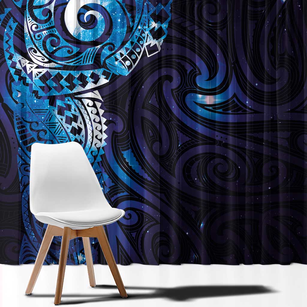Matariki New Zealand Maori Koru Art Tattoo Window Curtain New Year Galaxy Blue Sky Style LT03 - Polynesian Pride