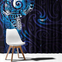 Matariki New Zealand Maori Koru Art Tattoo Window Curtain New Year Galaxy Blue Sky Style LT03 - Polynesian Pride