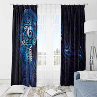 Matariki New Zealand Maori Koru Art Tattoo Window Curtain New Year Galaxy Blue Sky Style LT03 - Polynesian Pride