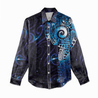 Matariki New Zealand Maori Koru Art Tattoo Women Casual Shirt New Year Galaxy Blue Sky Style