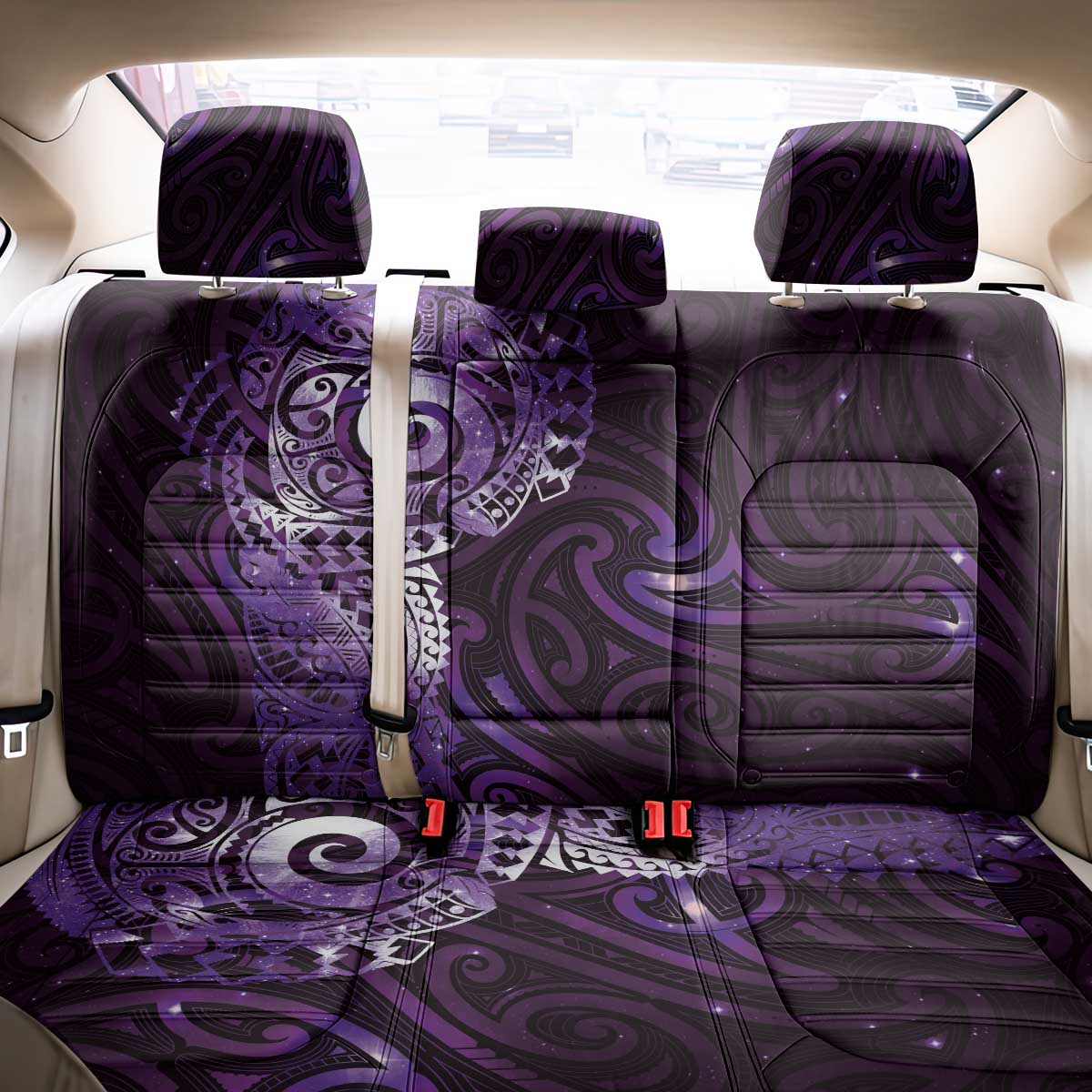 Matariki New Zealand Maori Koru Art Tattoo Back Car Seat Cover New Year Galaxy Purple Sky Style LT03 - Polynesian Pride