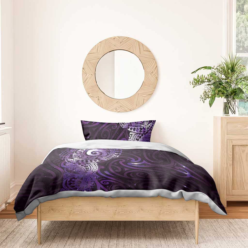 Matariki New Zealand Maori Koru Art Tattoo Bedding Set New Year Galaxy Purple Sky Style LT03 - Polynesian Pride