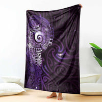 Matariki New Zealand Maori Koru Art Tattoo Blanket New Year Galaxy Purple Sky Style LT03 - Polynesian Pride
