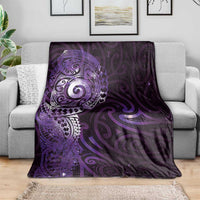 Matariki New Zealand Maori Koru Art Tattoo Blanket New Year Galaxy Purple Sky Style LT03 - Polynesian Pride