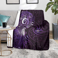Matariki New Zealand Maori Koru Art Tattoo Blanket New Year Galaxy Purple Sky Style LT03 - Polynesian Pride