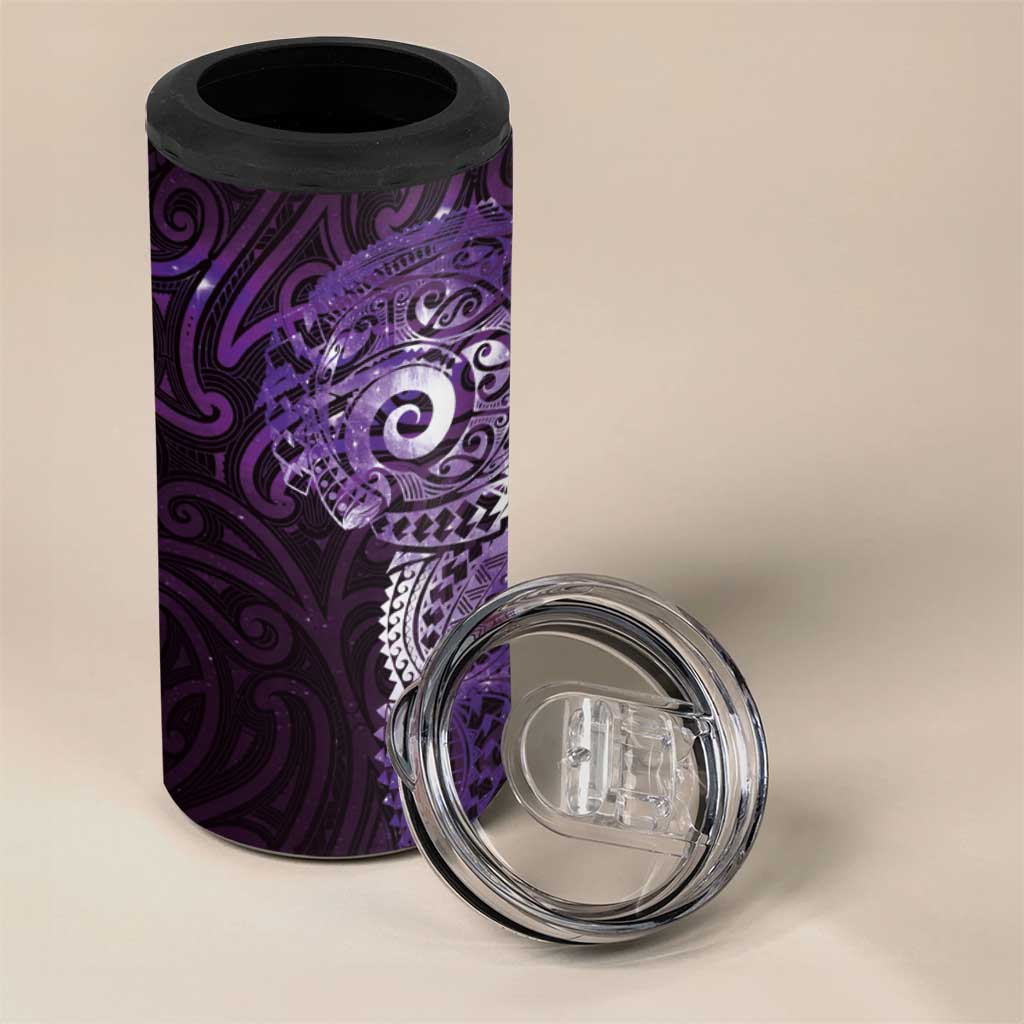 Matariki New Zealand Maori Koru Art Tattoo 4 in 1 Can Cooler Tumbler New Year Galaxy Purple Sky Style LT03 - Polynesian Pride