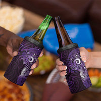 Matariki New Zealand Maori Koru Art Tattoo 4 in 1 Can Cooler Tumbler New Year Galaxy Purple Sky Style LT03 - Polynesian Pride