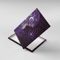 Matariki New Zealand Maori Koru Art Tattoo Canvas Wall Art New Year Galaxy Purple Sky Style LT03 With Frame Purple - Polynesian Pride