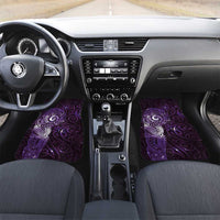 Matariki New Zealand Maori Koru Art Tattoo Car Mats New Year Galaxy Purple Sky Style LT03 Set 2pcs - Front Purple - Polynesian Pride