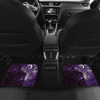 Matariki New Zealand Maori Koru Art Tattoo Car Mats New Year Galaxy Purple Sky Style LT03 Set 2pcs - Back Purple - Polynesian Pride