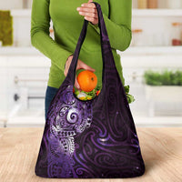 Matariki New Zealand Maori Koru Art Tattoo Grocery Bag New Year Galaxy Purple Sky Style LT03 - Polynesian Pride