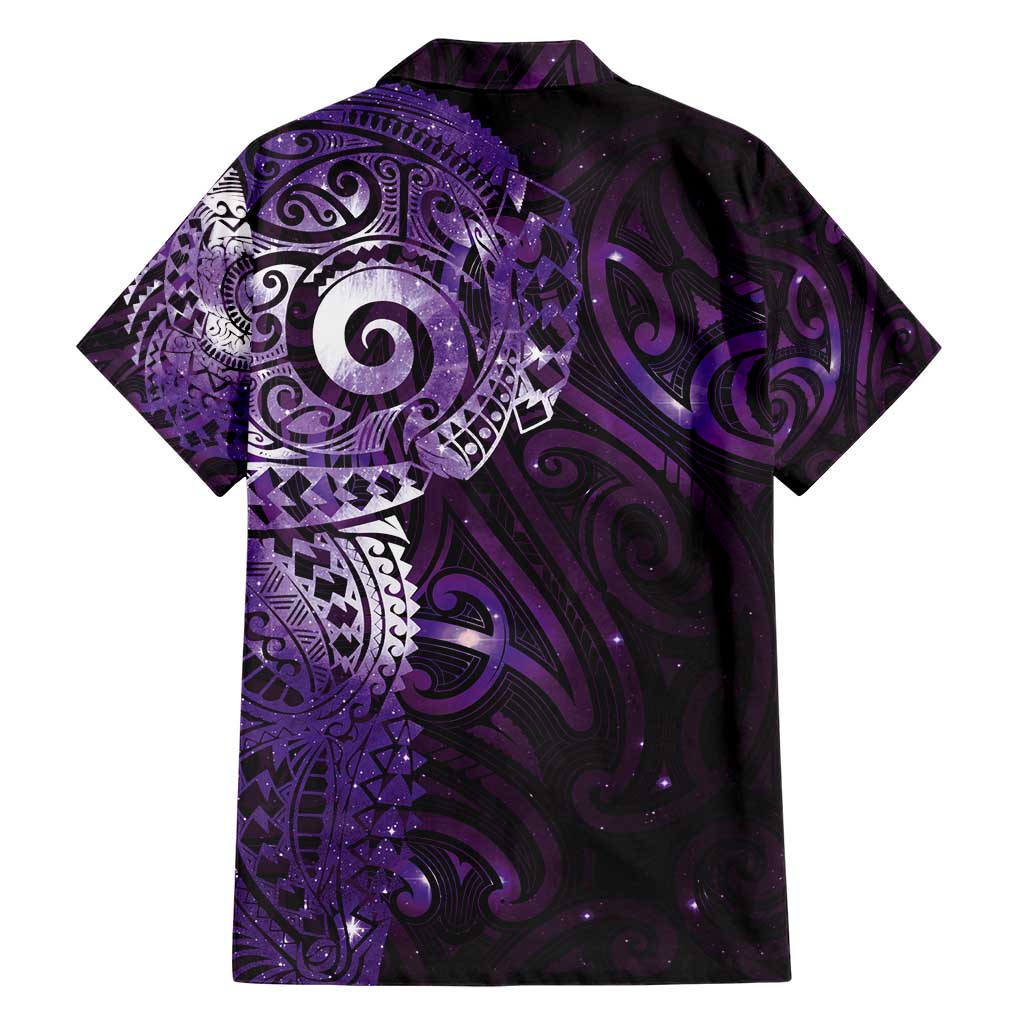 Matariki New Zealand Maori Koru Art Tattoo Hawaiian Shirt New Year Galaxy Purple Sky Style LT03 - Polynesian Pride