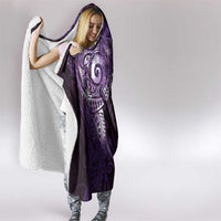 Matariki New Zealand Maori Koru Art Tattoo Hooded Blanket New Year Galaxy Purple Sky Style LT03 - Polynesian Pride